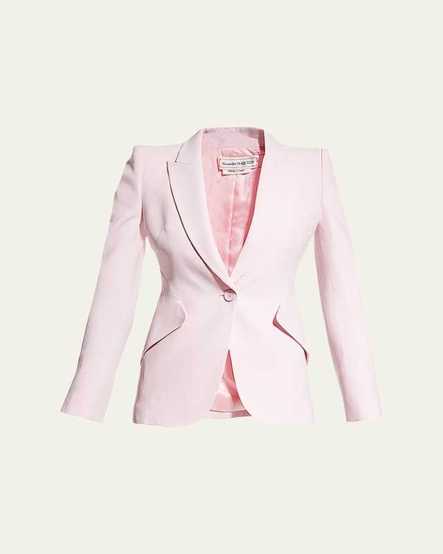 Classic Single-Breasted Suiting Blazer
